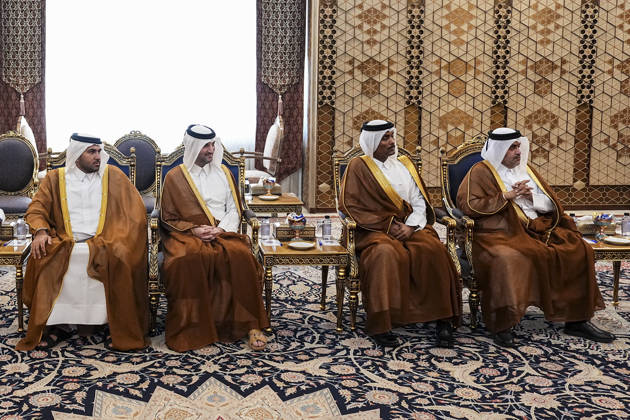 Qatar and Iran Discuss Diplomacy Members of the Qatari delegation sit during talks between Prime Minister and Foreign Minister Sheikh Mohammed bin Abdulrahman bin Jassim Al Thani and Iranian Parliament Speaker Mohammad Bagher Ghalibaf in Tehran, Iran, on August 27, 2026. The two officials discussed regional developments, efforts to reduce tensions, and ways to create conditions for the resumption of diplomatic dialogue, with the Qatari prime minister stressing that diplomacy remained the best means of resolving disputes and preventing further escalation. Tehran Tehran Iran Copyright: xHamedxMalekpourx