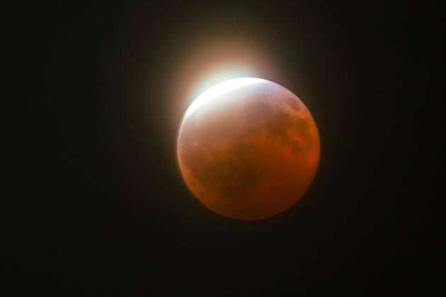 August 27, 2026, San Diego, California, United States: The eclipse is seen over the sky of San Diego..A partial lunar eclipse is seen over San Diego as EarthÃ¢â‚¬â ¢s shadow passes across the full moon, turning much of the moonÃ¢â‚¬â ¢s surface a reddish-orange color. The eclipse reached its maximum at approximately 9:12 p.m., when about 93% of the moon was covered by EarthÃ¢â‚¬â ¢s shadow. San Diego United States - ZUMAs197 20260827_aaa_s197_057 Copyright: xWaixLeexMichaelxHox