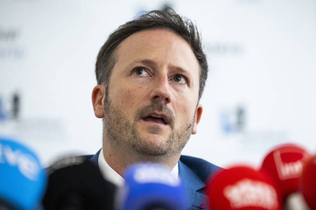 Brussels King s Prosecutor Julien Moinil pictured during a press conference of the Public Prosecutor s Office regarding recent shootings in Brussels, Friday 28 August 2026. NICOLASxMAETERLINCK 184547704