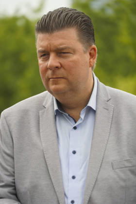 CNTV SOLAR ROOF Dr. Andreas Dressel, Senator of the Hamburg Tax Authority, SPD politician; Inauguration and unveiling of the new solar roof for the University of Hamburg administration on August 28, 2026, in Hamburg, Germany