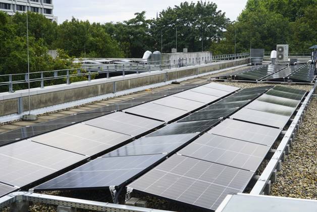 CNTV SOLAR ROOF Photovoltaic Solar Roof Panels on the Roof Inauguration Presentation New Solar Roof for the University of Hamburg Administration August 28, 2026, in Hamburg, Germany