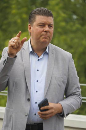 CNTV SOLAR ROOF Dr. Andreas Dressel, Senator for the Hamburg Tax Authority, SPD politician; Inauguration and unveiling of the new solar roof for the University of Hamburg administration on August 28, 2026, in Hamburg, Hamburg, Germany