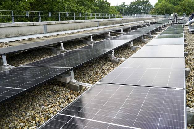 CNTV SOLAR ROOF Photovoltaic Solar Roof Panels on the Roof Inauguration Presentation New Solar Roof for the University of Hamburg Administration August 28, 2026, in Hamburg, Germany