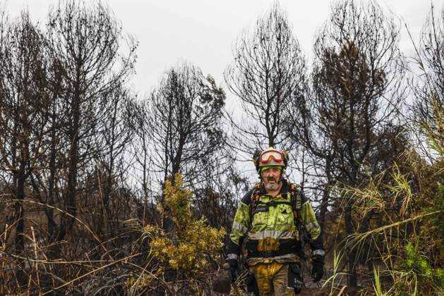 Residents of the town of El Saler, Valencia, and nearby campgrounds are ordered to evacuate due to the fire. A firefighter works to extinguish the blaze on August 28, 2026, in El Saler, Valencian Community, Spain. The spread of smoke had previously forced the precautionary evacuation of the beach near the fire zone and the apartments in Tower 1, according to the town council, which has recommended that residents keep their windows closed to prevent smoke from entering their homes. Additionally, the fire has prompted the Emergency Coordination Center to declare Level 2 under the Special Forest Fire Plan (PEIF). AUGUST 28, 2026 FIRE ENVIRONMENT CIVIL PROTECTION EMERGENCIES ENVIRONMENTAL DISASTER El Saler, Valencia, Community of Va El Saler, Copyright: xRoberxSolsonax 7735678