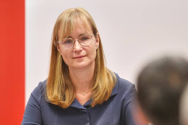 Halle-Saale, Saxony-Anhalt, Germany, August 28, 2026 MMZ Joint Statement by the Leading Female Candidates for The Left; Leading Female Candidate for Saxony-Anhalt, Simone Oldenburg Copyright: xdtsxNachrichtenagenturx dts_131658