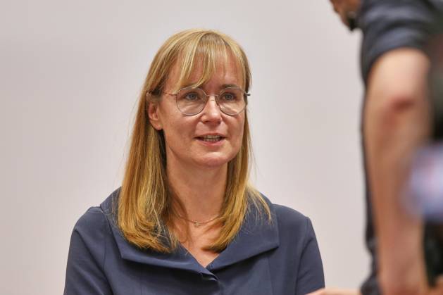 Halle-Saale, Saxony-Anhalt, Germany, August 28, 2026 MMZ Joint Statement by the Leading Female Candidates for The Left; Leading Female Candidate for Saxony-Anhalt, Simone Oldenburg Copyright: xdtsxNachrichtenagenturx dts_131661