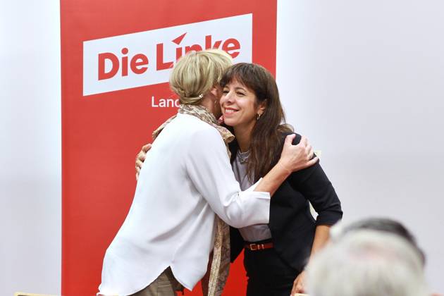 Halle an der Saale, Saxony-Anhalt, Germany, August 28, 2026 MMZ Joint Statement by Simone Oldenburg and Elif Eralp, the leading candidates for Die Linke Copyright: xdtsxNachrichtenagenturx dts_131650