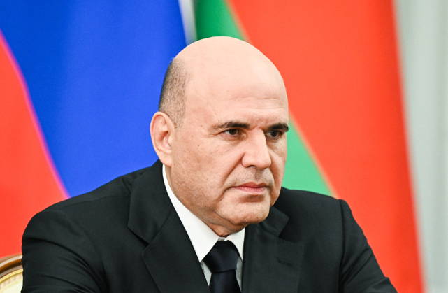 RUSSIA, MOSCOW - AUGUST 28, 2026: Russia s Prime Minister Mikhail Mishustin during a meeting with Belarus President Alexander Lukashenko at the House of the Russian Government. Alexander Miridonov POOL TASS  96740287