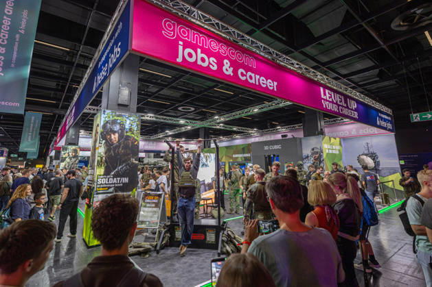 Gamescom 2026 in Cologne, August 28, 2026—Bundeswehr Booth. Gamescom 2026, the world’s largest interactive entertainment event, will take place from August 26 to 30, 2026, at the Koelnmesse grounds in Cologne, Cologne-Deutz, North Rhine-Westphalia, Germany Copyright: xMarcxJohnx