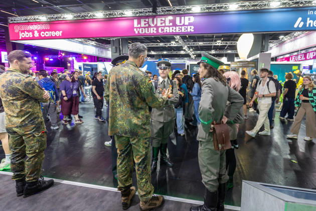Gamescom 2026 in Cologne, August 28, 2026—German Armed Forces Booth. Gamescom 2026, the world’s largest interactive entertainment event, will take place from August 26 to 30, 2026, at the Koelnmesse exhibition grounds in Cologne, Cologne-Deutz, North Rhine-Westphalia, Germany Copyright: xMarcxJohnx