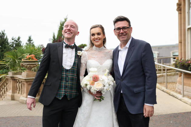Prime Minister Andy Burnham visits Belfast 27 08 2026. Belfast, United Kingdom. Prime Minister Andy Burnham greets Bride and Groom Keira and Connor on his visit to Belfast., Credit:Ben Perry B66 Avalon United Kingdom, Northern Ireland, Belfast  Copyright: xBenxPerryx xB66x xAvalonx 1128945692