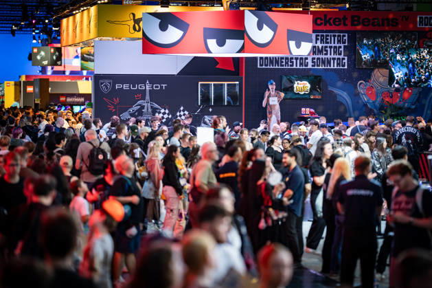 Gamescom 2026 in Cologne: A view of the exhibition spaces in Cologne’s trade fair halls. Gamescom 2026 in Cologne—which it claims is the world’s largest trade fair for computer and video games in terms of exhibition space and number of visitors—Cologne, North Rhine-Westphalia, Germany, Trade Fair Grounds