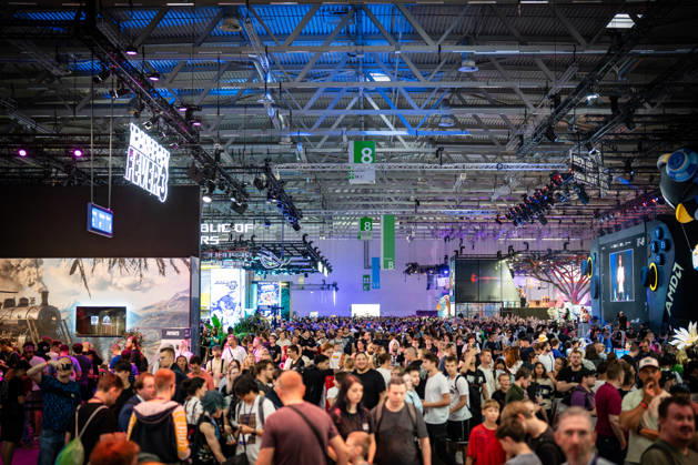 Gamescom 2026 in Cologne: A view of the exhibition spaces in Cologne’s trade fair halls. Gamescom 2026 in Cologne—which it claims is the world’s largest trade fair for computer and video games in terms of exhibition space and number of visitors—Cologne, North Rhine-Westphalia, Germany, Trade Fair Grounds