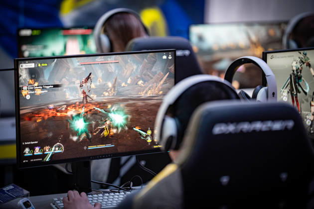 Gamescom 2026 in Cologne: A view of the exhibition spaces in Cologne’s trade fair halls. Gamescom 2026 in Cologne—which it claims is the world’s largest trade fair for computer and video games in terms of exhibition space and number of visitors—Cologne, North Rhine-Westphalia, Germany, Trade Fair Grounds