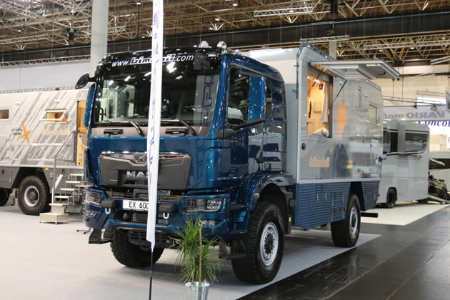 Bimobil EX 600 based on the MAN TGM 4×4, Caravan Salon Düsseldorf, August 28–September 6, 2026, Messe Düsseldorf, the world’s leading trade fair for mobile travel, the world’s largest trade fair for motorhomes and caravans, camping and caravanning, mobile vacations, Düsseldorf D