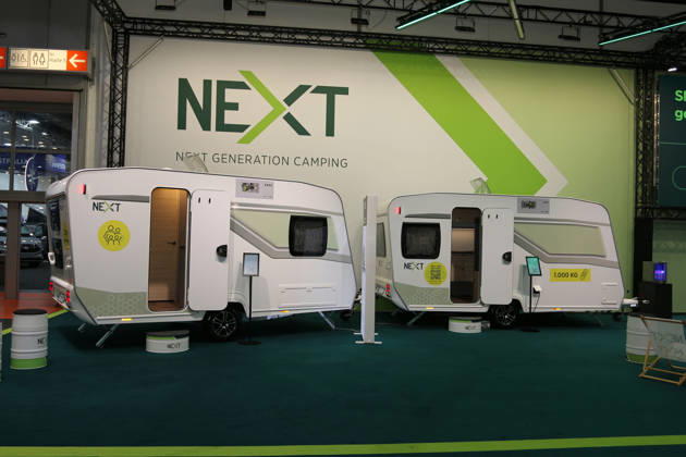 Next 381 Left and Next 380 Lightweight Caravans from Fendt Caravan, Caravan Salon Düsseldorf, August 28–September 6, 2026, Messe Düsseldorf, the world’s leading trade fair for mobile travel, the world’s largest trade fair for motorhomes and caravans, camping and caravanning, mobile vacations, Düsseldorf D