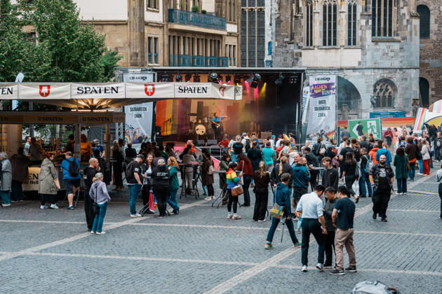 Germany, Aachen CSD, Aachen Pride 2026, Christopher Street Day, parade, equality, anti-queer sentiment, trans rights, equal rights, Katschhof stage between the cathedral and city hall, singer Queen Mahoro Copyright: xThiemoxRudolphx
