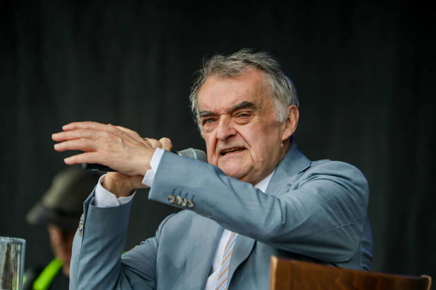 North Rhine-Westphalia Day 2026: Celebrations marking the state’s 80th anniversary in Münster. Herbert Reul (CDU), Minister of the Interior of North Rhine-Westphalia, at a public forum in Münster, North Rhine-Westphalia, DEU, Germany, August 29, 2026