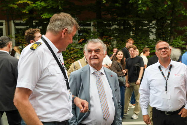 North Rhine-Westphalia Day 2026: Celebrations marking the state’s 80th anniversary in Münster. Herbert Reul (CDU), Minister of the Interior of North Rhine-Westphalia, visits the emergency services exhibition on Schlossplatz in Münster, North Rhine-Westphalia, DEU, Germany, August 29, 2026
