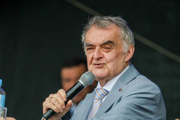 North Rhine-Westphalia Day 2026: Celebrations marking the state’s 80th anniversary in Münster. Herbert Reul (CDU), Minister of the Interior of the State of North Rhine-Westphalia, at a public forum in Münster, North Rhine-Westphalia, DEU, Germany, August 29, 2026