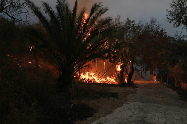 Wildfires on Italy s Sicily island threaten residential areas PALERMO, ITALY - AUGUST 29: Wildfires broke out at several locations threatened residential areas in some parts on Italy s southern island of Sicily, on August 29, 2026. Near the city of Palermo, a fire that started yesterday afternoon in the maquis shrubland stretching between the town of Ciminna and Ventimiglia di Sicilia affected a wide area. Firefighting teams responded to bring the fire under control, working from the ground with water tankers and from the air with firefighting planes and helicopters. One person injured in the fire was transported to hospital by air ambulance helicopter, while many others were forced to leave their homes along with their animals due to the f  Copyright: x2026xAnadoluxAlbertoxLoxBiancox