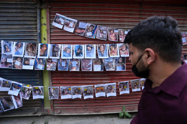 Nepal Floods - Aftermath Relatives of people missing after flash floods in Rasuwa and Nuwakot search for information at Tribhuvan University Teaching Hospital on August 30, 2026. Families examine photographs and missing-person notices, while some mourn and wait for news. The floods destroyed homes and swept debris downstream along the Trishuli River. Kathmandu Nepal  Copyright: xSanjitxPariyarx originalFilename: pariyar-notitle260830_npsIT.jpg