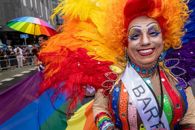 August 29, 2026, Manchester, United Kingdom: Drag queen braves the rain during the pride parade. Revelers refused to let a heavy downpour dampen their spirits as the annual parade makes its way through the city centre. Despite the torrential rain, the LGBTQ+ community and supporters partied anyway, filling the streets with vibrant colour, music, and joy. The festival has been officially renamed Manchester Village Pride this year, marking a new community-led chapter after the voluntary liquidation and financial collapse of the former organizing company last autumn. Taking part in the celebrations, the newly elected Mayor of Greater Manchester, Bev Craig, actively engaged with parade participants and cheering crowds along the route through ce - ZUMAs197 20260829_aaa_s197_350 Copyright: xGaryxRobertsx