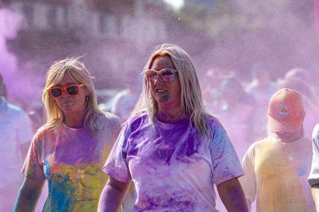 August 30, 2026, Jurmala, Latvija: People take part in the Color Run in Jurmala, Latvia, Aug. 30, 2026. The 5 km race was held in Jurmala. Jurmala Latvija  - ZUMAp305 20260830_zip_p305_024 Copyright: xEdijsxPalensx
