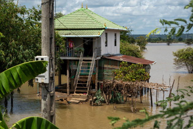 Flooded Kratie braces for another round of flooding KRATIE, CAMBODIA - AUGUST 30: Floodwaters have inundated homes and surrounding areas in Kratie, Cambodia, on August 30, 2026. Some residents remain surrounded by the water. Magdalena Chodownik Anadolu Kratie Cambodia. Editorial use only. Please get in touch for any other usage.  Copyright: x2026xAnadoluxMagdalenaxChodownikx