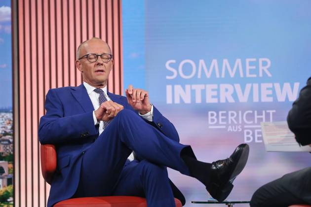 Berlin, Germany, August 30, 2026 ARD Capital Studio Summer Interview with Chancellor Friedrich Merz (CDU) in the studio Copyright: xdtsxNachrichtenagenturx dts_131776