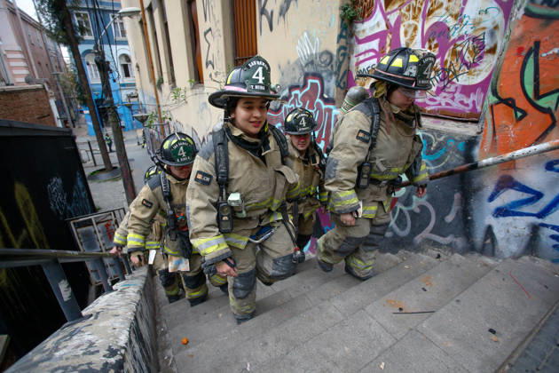 Valparaíso, August 30, 2026—A new edition of the Valparaíso Cerro Arriba firefighting competition took place on the hills and stairways of Valparaíso, featuring nearly 2,600 firefighters from all over Chile and other countries. Manuel Lema Aton, Chile, Valparaiso, Chile Aton 1185185  Copyright: MANUELxLEMA ATONxCHILE