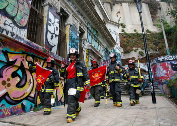 Valparaíso, August 30, 2026—A new edition of the Valparaíso Cerro Arriba firefighting event took place on the hills and stairways of Valparaíso, featuring nearly 2,600 firefighters from all over Chile and other countries. Manuel Lema Aton, Chile, Valparaiso, Chile Aton 1185160  Copyright: MANUELxLEMA ATONxCHILE