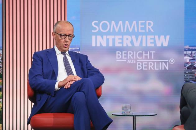 Berlin, Germany, August 30, 2026 ARD Capital Studio Summer Interview with Chancellor Friedrich Merz (CDU) in the studio Copyright: xdtsxNachrichtenagenturx dts_131802
