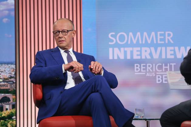 Berlin, Germany, August 30, 2026 ARD Capital Studio Summer Interview with Federal Chancellor Friedrich Merz (CDU) in the studio Copyright: xdtsxNachrichtenagenturx dts_131806