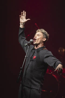 SaO PAULO, SP - 30.08.2026: SHOW SILVERO PEREIRA CANTA BELCHIOR - Actor Silvero Pereira performs a show in Sao Paulo in homage to the musician Belchior from Ceara. Interpreting classic Brazilian popular music (MPB) songs such as "Como Nossos Pais" and "Medo de Aviao," Silvero Pereira comments on the singer& 39;s work and life, revisiting great MPB songs. The performance took place at Sesc Santo Amaro on the evening of Sunday, August 30, 2026, in Sao Paulo. x3007601x  VanxCampos