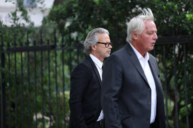 Nicolas Altmayer Funeral - Paris Guests and relatives during the funeral of French film producer Nicolas Altmayer at Saint Germain des Pres church in Paris, France on August 31, 2026. He was the co-founder of Mandarin Compagnie, and died in a car accident with his partner, Dior executive Mathilde Favier on August 17, aged 61 and 57, respectively. Photo by Raphael Lafargue ABACAPRESS.COM Paris France  Copyright: xLafarguexRaphael ABACAx