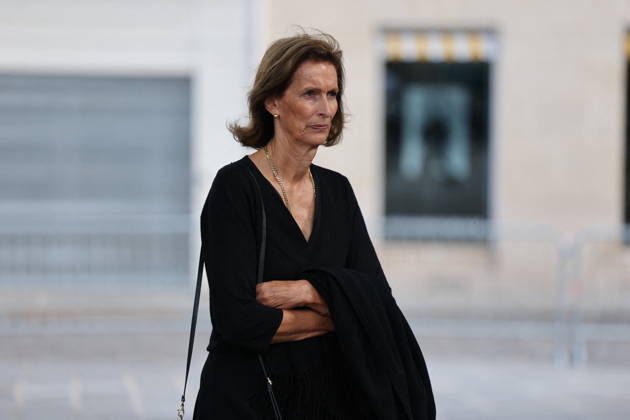 Nicolas Altmayer Funeral - Paris Anne-Claire de Liedekerke during the funeral of French film producer Nicolas Altmayer at Saint Germain des Pres church in Paris, France on August 31, 2026. He was the co-founder of Mandarin Compagnie, and died in a car accident with his partner, Dior executive Mathilde Favier on August 17, aged 61 and 57, respectively. Photo by Raphael Lafargue ABACAPRESS.COM Paris France  Copyright: xLafarguexRaphael ABACAx