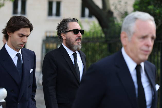 Nicolas Altmayer Funeral - Paris Guillaume Gallienne during the funeral of French film producer Nicolas Altmayer at Saint Germain des Pres church in Paris, France on August 31, 2026. He was the co-founder of Mandarin Compagnie, and died in a car accident with his partner, Dior executive Mathilde Favier on August 17, aged 61 and 57, respectively. Photo by Raphael Lafargue ABACAPRESS.COM Paris France  Copyright: xLafarguexRaphael ABACAx