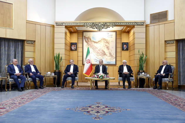 August 31, 2026, Tehran, Iran: Iranian President Masoud Pezeshkian departs Tehran, Iran, for Bishkek, Kyrgyzstan, on August 31, 2026, to attend the Shanghai Cooperation Organisation summit. Pezeshkian later arrived at Manas International Airport, where he was welcomed by Kyrgyz Cabinet Chairman Adylbek Kasymaliev. The SCO Council of Heads of State meeting is scheduled for September 1 in Bishkek, alongside an SCO Plus summit attended by leaders and representatives from member states and invited countries. Tehran Iran - ZUMAi98_ 20260831_zih_i98_001 Copyright: xIranianxPresidencyx