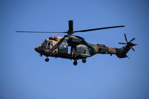 Search and rescue continues for 18 missing after passenger vessel capsizes off Kyrenia KYRENIA, TRNC - SEPTEMBER 1: A Turkish military helicopter takes part in ongoing search and rescue operations by sea and air for 18 people who went missing after a passenger vessel capsized off the coast of Kyrenia in the Turkish Republic of Northern Cyprus (TRNC) on September 1, 2026. Search and rescue efforts continue without interruption to locate the missing people. Harun Ozalp Anadolu Kyrenia Cyprus. Editorial use only. Please get in touch for any other usage.  Copyright: x2026xAnadoluxHarunxOzalpx