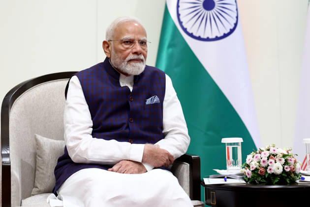 September 1, 2026, Bishkek, Kyrgyzstan: Indian Prime Minister Narendra Modi listens during a meeting with Iranian President Masoud Pezeshkian, unseen, on the sidelines of the Shanghai Cooperation Organisation summit in Bishkek, Kyrgyzstan, on August 31, 2026. The two leaders discussed bilateral relations and recent developments in West Asia, with both sides emphasizing diplomatic efforts toward regional peace and stability. Modi reiterated India s position that disputes should be resolved through dialogue and diplomacy and stressed the importance of protecting civilians, commercial shipping and freedom of navigation. Bishkek Kyrgyzstan - ZUMAi98_ 20260901_zih_i98_006 Copyright: xIranianxPresidencyx