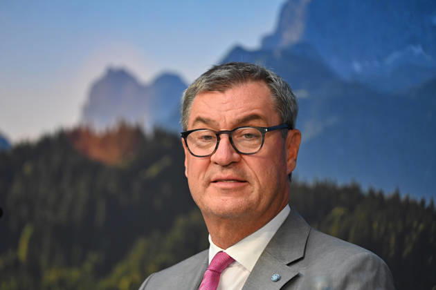 Markus SOEDER, Minister-President of Bavaria and CSU Chairman, wearing glasses; single frame, cropped image, portrait; press conference of the Bavarian State Government following a cabinet meeting on September 1, 2026, at the Prinz Carl Palais in Munich