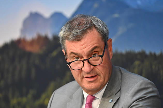 Markus SOEDER, Minister-President of Bavaria and CSU Chairman, wearing glasses; single frame, cropped image, portrait; press conference of the Bavarian State Government following a cabinet meeting on September 1, 2026, at the Prinz Carl Palais in Munich