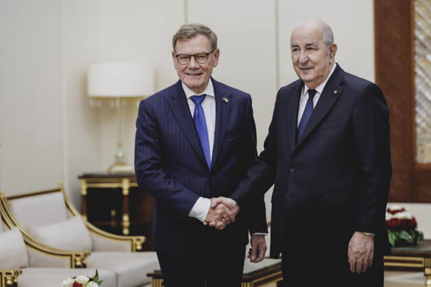 L R Johann Wadephul (CDU), Federal Minister of Foreign Affairs, and Abdelmadjid Tebboune, President of Algeria, photographed during a joint meeting in Algiers on September 1, 2026. Photographed on behalf of the Federal Foreign Office, Algiers, Algeria Copyright: xFlorianxGaertner AAx
