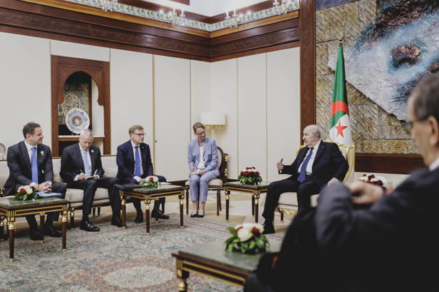 L R Johann Wadephul (CDU), Federal Minister of Foreign Affairs, and Abdelmadjid Tebboune, President of Algeria, photographed during a joint meeting in Algiers on September 1, 2026. Photographed on behalf of the Federal Foreign Office, Algiers, Algeria Copyright: xFlorianxGaertner AAx