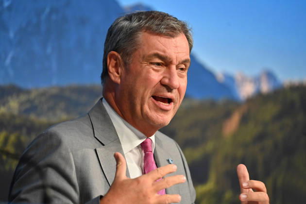 Markus SOEDER, Minister-President of Bavaria and CSU Chairman, gesturing, still image, cropped single shot, portrait, press conference of the Bavarian State Government following a cabinet meeting on September 1, 2026, at the Prinz Carl Palais in Munich