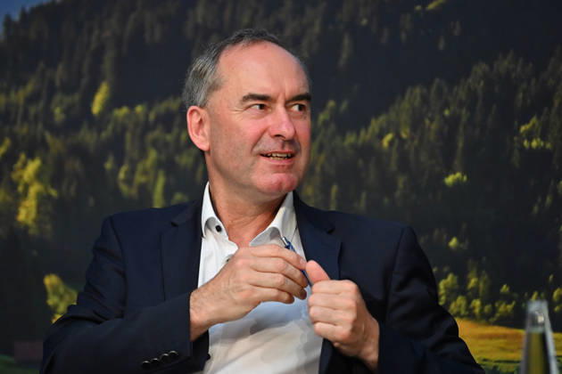 Hubert AIWANGER, Independent Voters, Bavarian Minister of Economic Affairs; single image, cropped close-up, portrait; Press conference of the Bavarian State Government following a cabinet meeting on September 1, 2026, at the Prinz Carl Palais in Munich