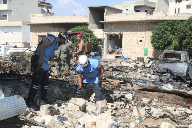 Explosion in Syria’s Idlib kills 5 IDLIB, SYRIA - SEPTEMBER 01: The explosion heavily damages nearby buildings and vehicles after an ammunition-laden vehicle explodes in Syria’s northwestern Idlib province, killing five people and injuring 10 others, according to initial reports, on September 01, 2026. Kasim Yusuf Anadolu Idlib Suriye. Editorial use only. Please get in touch for any other usage.  Copyright: x2026xAnadoluxKasimxYusufx