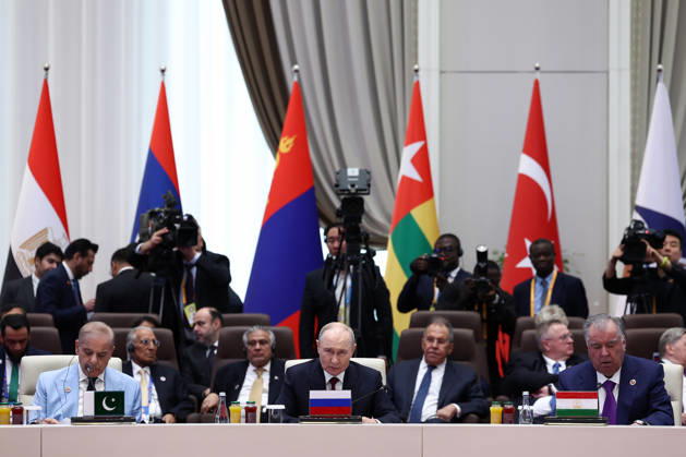 Russia s President Vladimir Putin (C) gives a speech at a SCO+ format meeting of the Shanghai Cooperation Organisation (SCO) summit in Bishkek, Kyrgyzstan on Tuesday on September 1, 2026. photo by Iranian Presidency  KER2029090118 IranianxPresidency