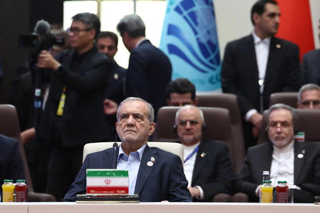 Iranian President Masoud Pezeshkian attends the Shanghai Cooperation Organisation (SCO) summit in Bishkek , Kyrgyzstan on Tuesday on September 1, 2026. photo by Iranian Presidency  KER2029090124 IranianxPresidency